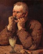 Jean Daniel Ihly An absinthe Drinker oil on canvas